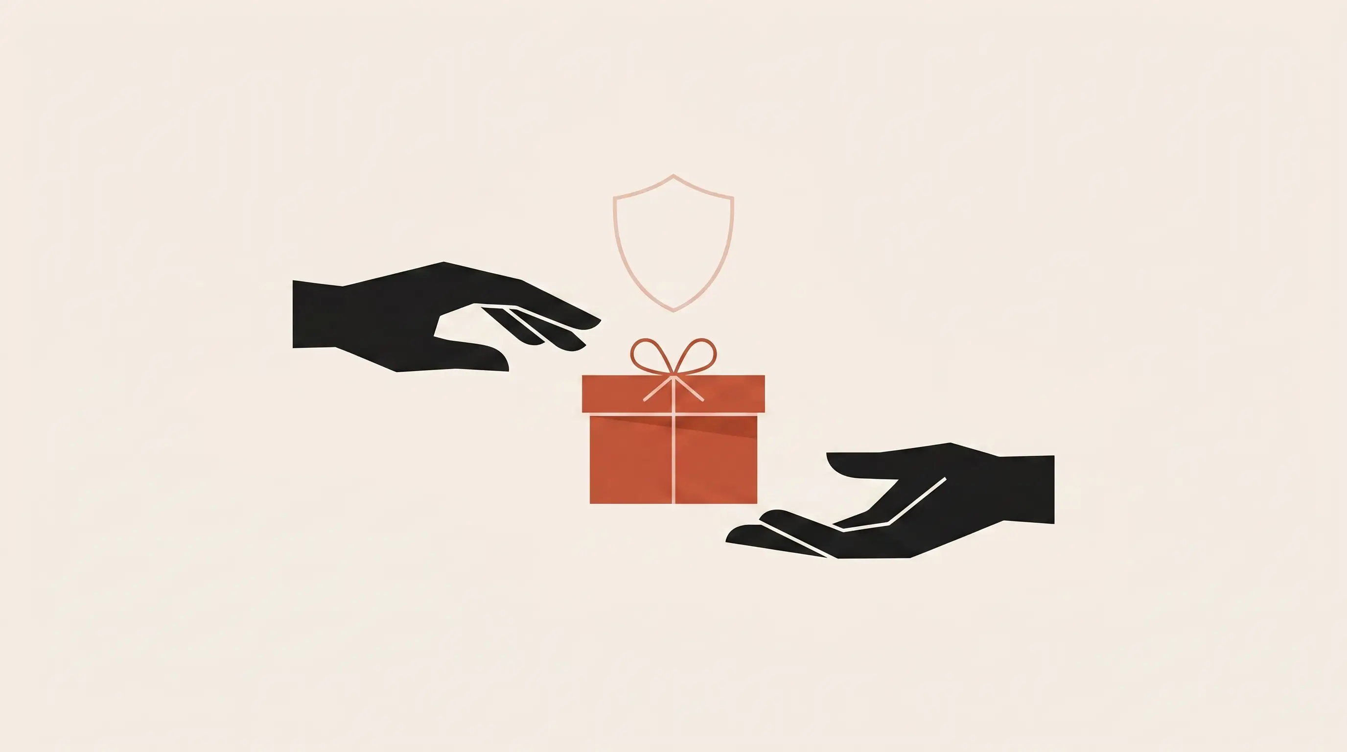 Présent d'usage — transmission d'un cadeau entre générations, illustration éditoriale